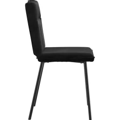 vidaXL Eetkamerstoelen 4 st fluweel zwart