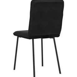 vidaXL Eetkamerstoelen 4 st fluweel zwart