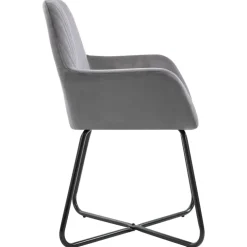 vidaXL Eetkamerstoelen 2 st fluweel grijs