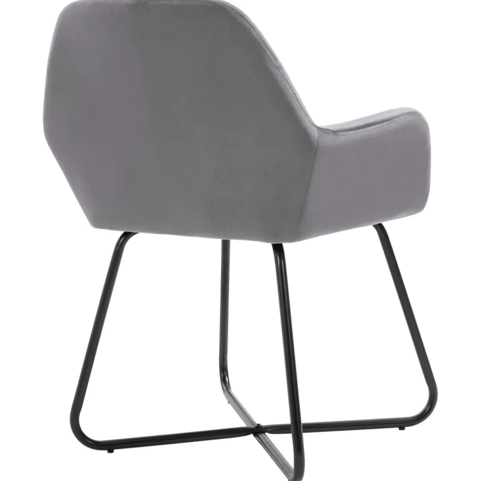vidaXL Eetkamerstoelen 2 st fluweel grijs