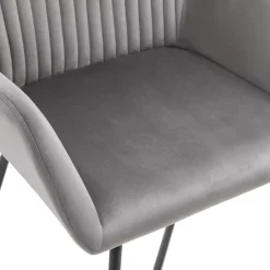 vidaXL Eetkamerstoelen 2 st fluweel grijs