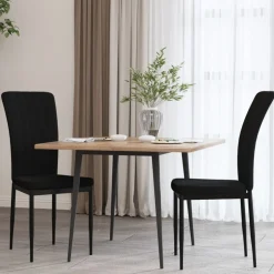 vidaXL Eetkamerstoelen 2 st fluweel zwart