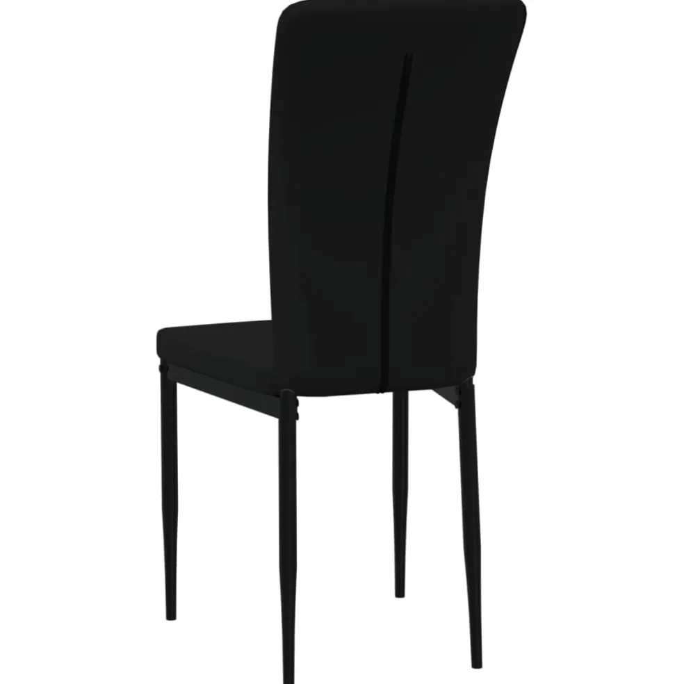 vidaXL Eetkamerstoelen 2 st fluweel zwart