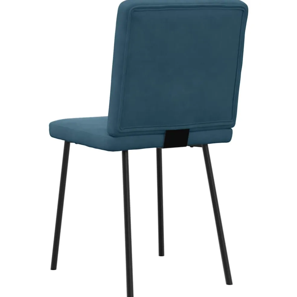 vidaXL Eetkamerstoelen 4 st fluweel blauw