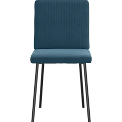 vidaXL Eetkamerstoelen 4 st fluweel blauw