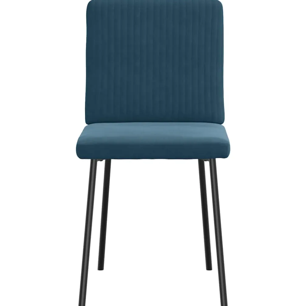 vidaXL Eetkamerstoelen 4 st fluweel blauw