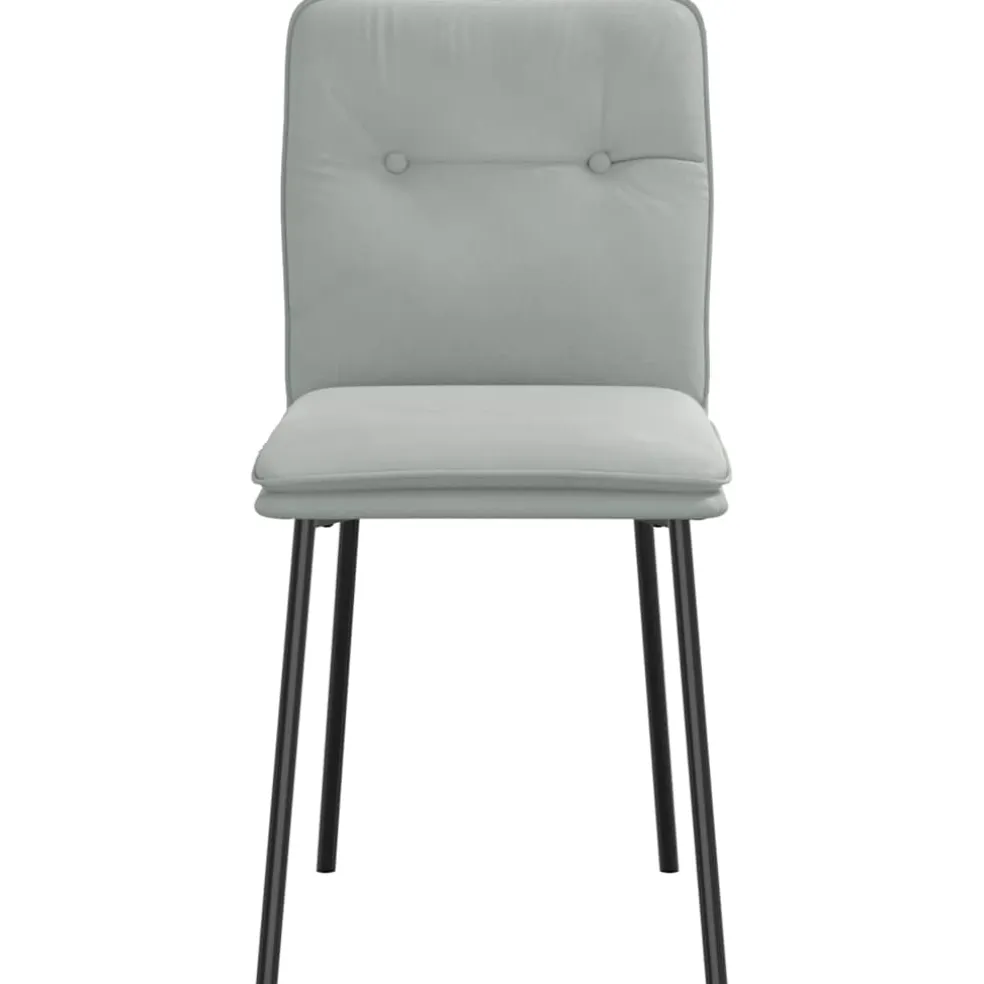vidaXL Eetkamerstoelen 4 st fluweel lichtgrijs