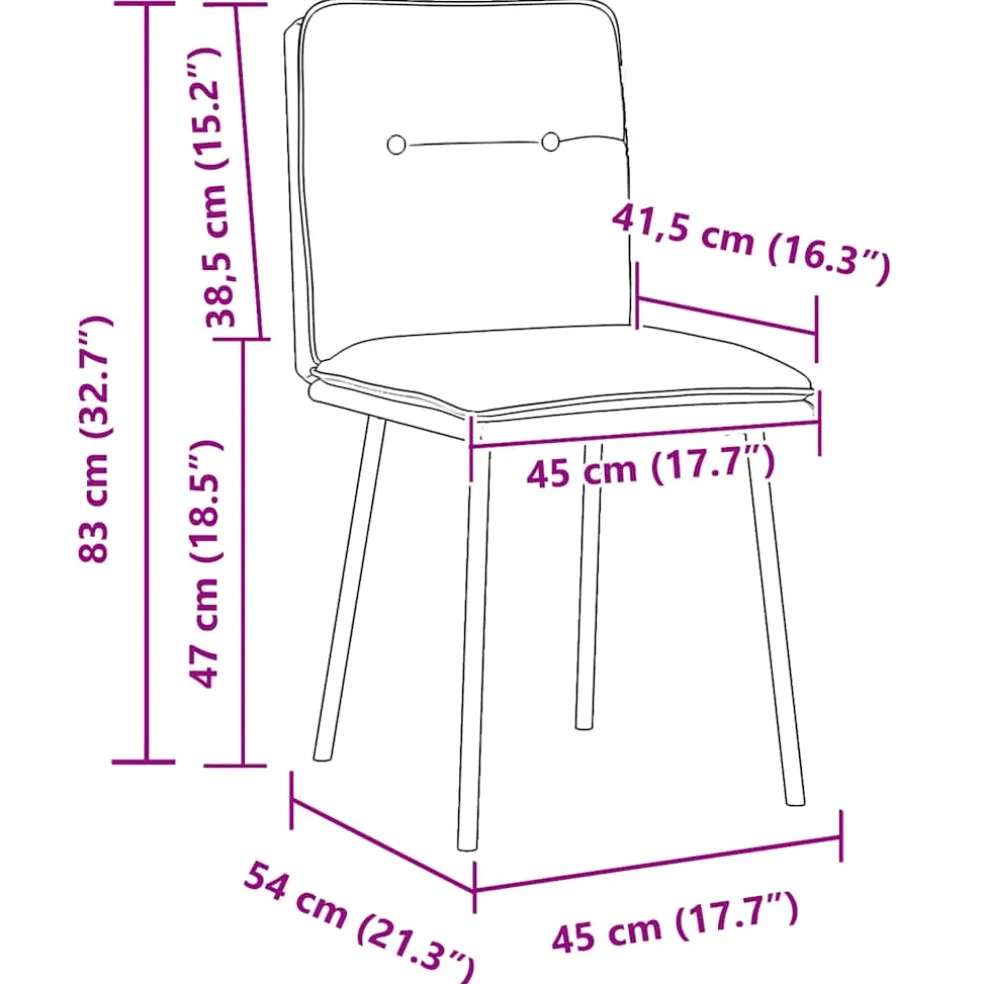 vidaXL Eetkamerstoelen 4 st fluweel lichtgrijs
