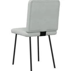 vidaXL Eetkamerstoelen 4 st fluweel lichtgrijs