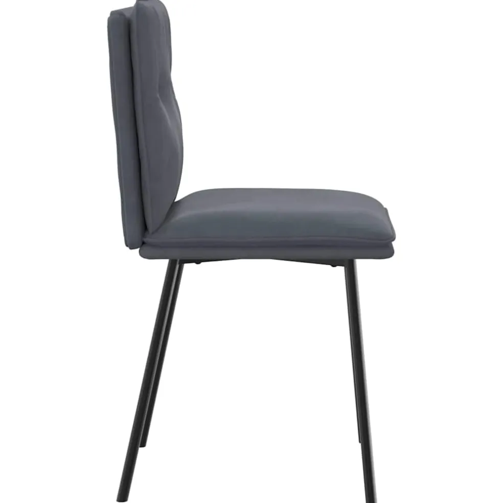vidaXL Eetkamerstoelen 4 st fluweel donkergrijs