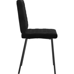 vidaXL Eetkamerstoelen 4 st fluweel zwart
