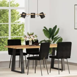 vidaXL Eetkamerstoelen 4 st fluweel zwart