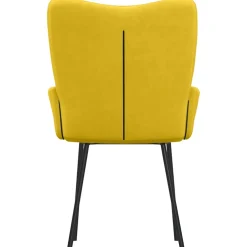 vidaXL Eetkamerstoelen 2 st fluweel geel