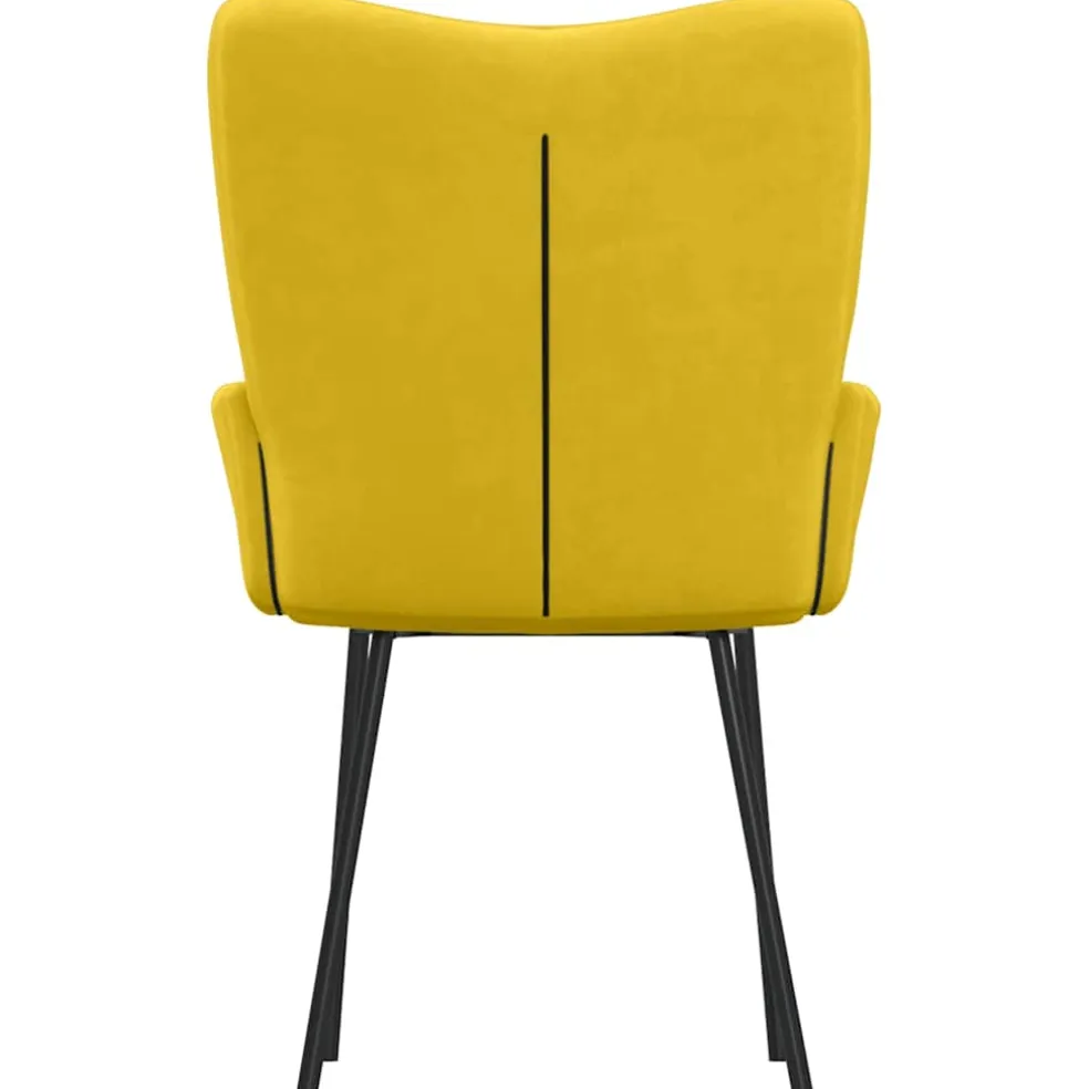 vidaXL Eetkamerstoelen 2 st fluweel geel