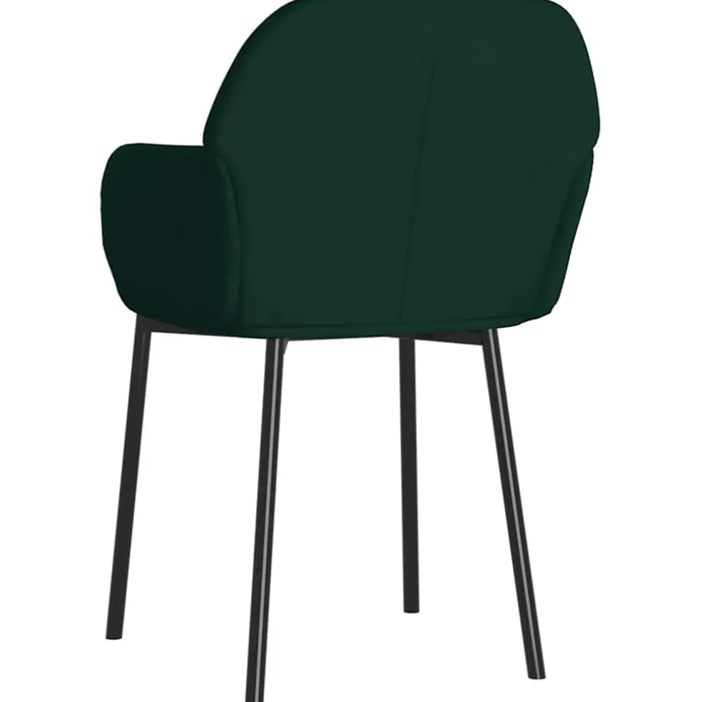 vidaXL Eetkamerstoelen 2 st fluweel donkergroen