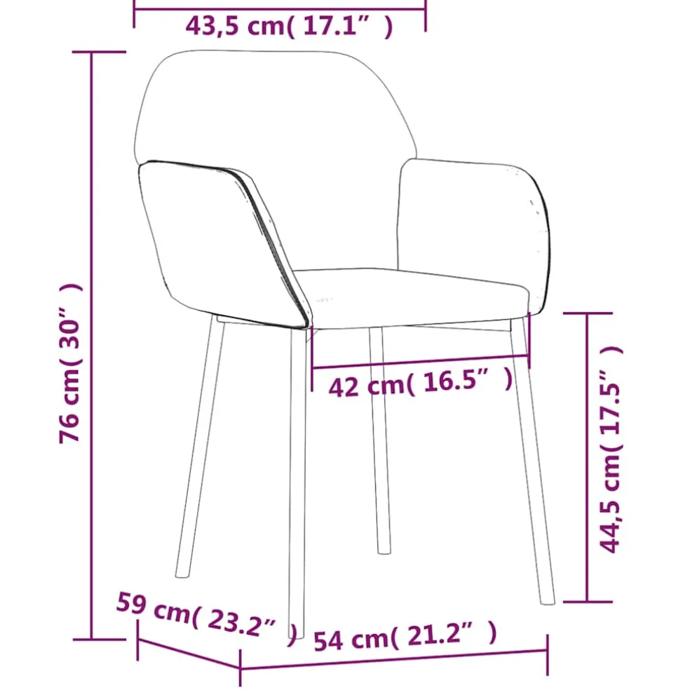 vidaXL Eetkamerstoelen 2 st fluweel donkergroen