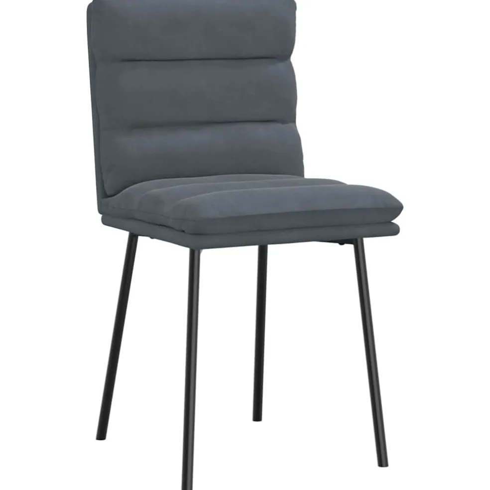 vidaXL Eetkamerstoelen 4 st fluweel donkergrijs