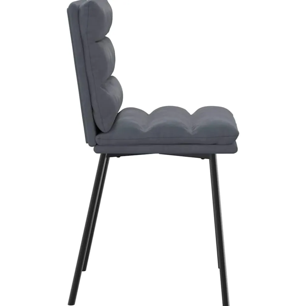vidaXL Eetkamerstoelen 4 st fluweel donkergrijs