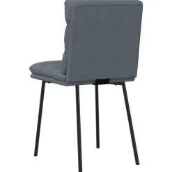 vidaXL Eetkamerstoelen 4 st fluweel donkergrijs