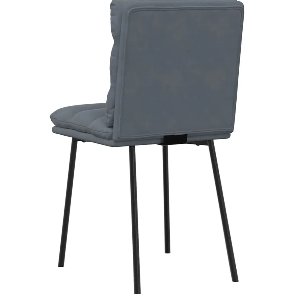vidaXL Eetkamerstoelen 4 st fluweel donkergrijs