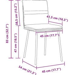 vidaXL Eetkamerstoelen 4 st fluweel crèmekleurig