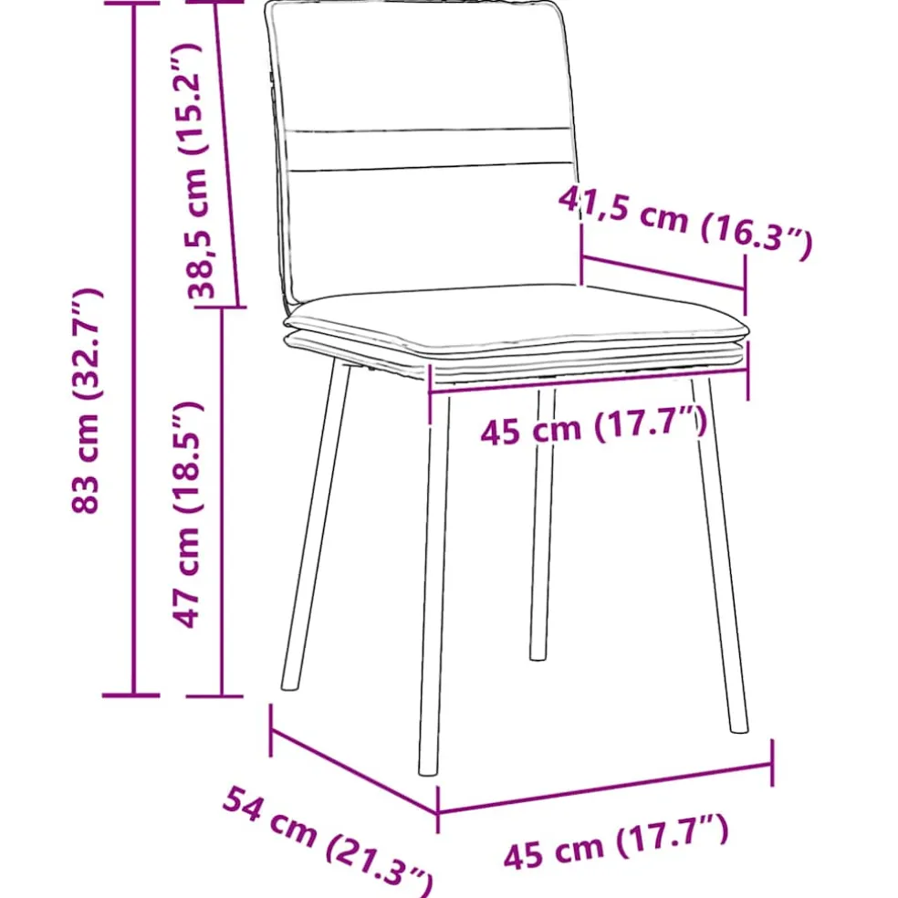 vidaXL Eetkamerstoelen 4 st fluweel crèmekleurig