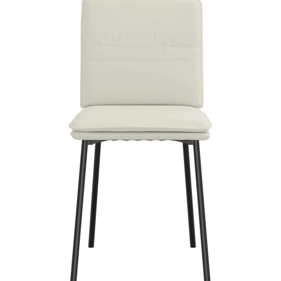 vidaXL Eetkamerstoelen 4 st fluweel crèmekleurig
