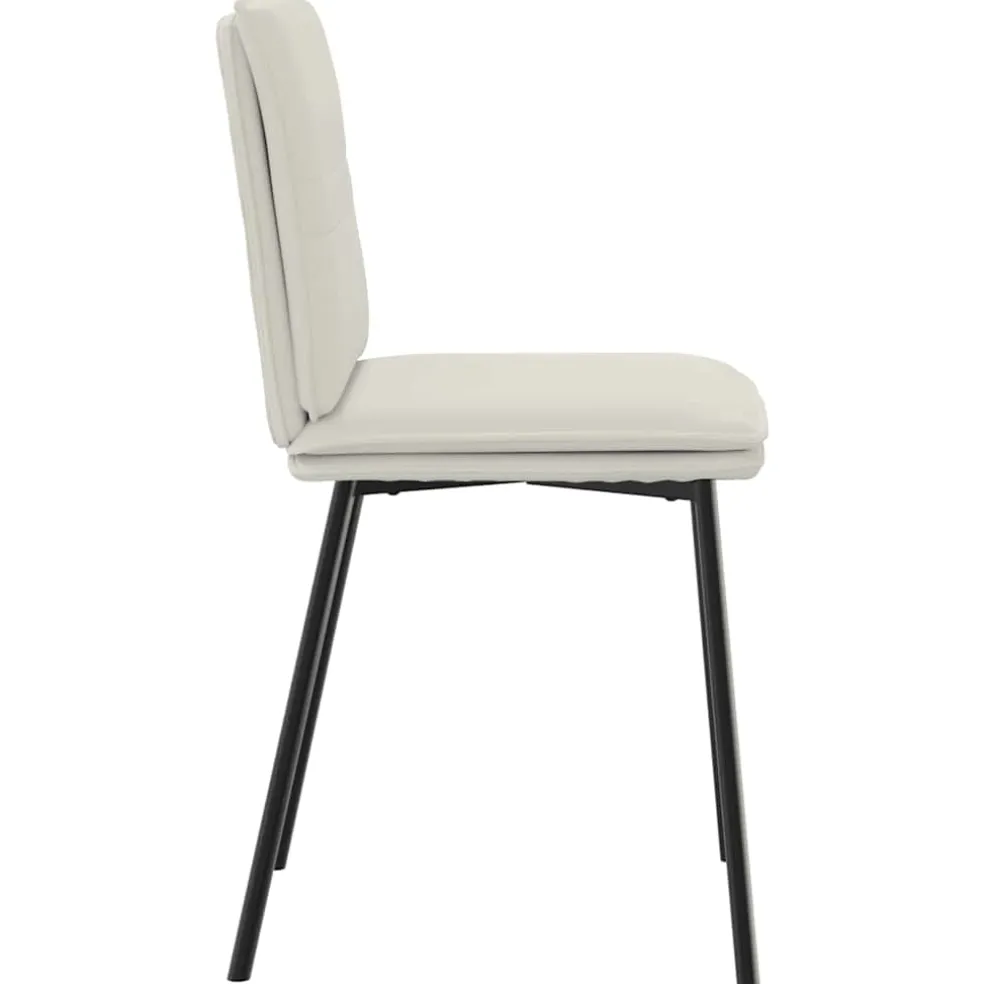 vidaXL Eetkamerstoelen 4 st fluweel crèmekleurig