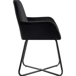 vidaXL Eetkamerstoelen 2 st fluweel zwart