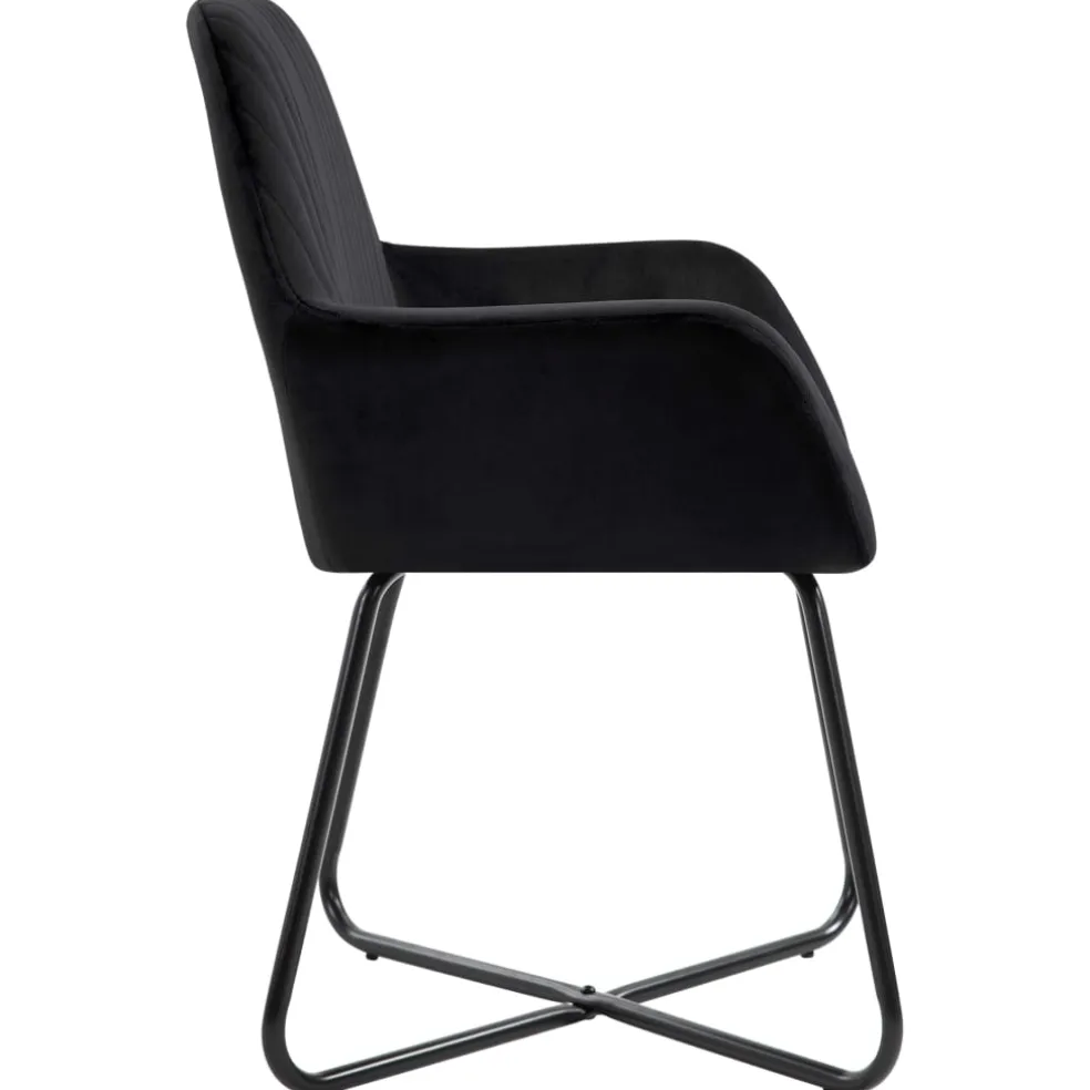 vidaXL Eetkamerstoelen 2 st fluweel zwart