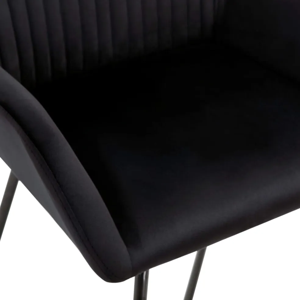 vidaXL Eetkamerstoelen 2 st fluweel zwart