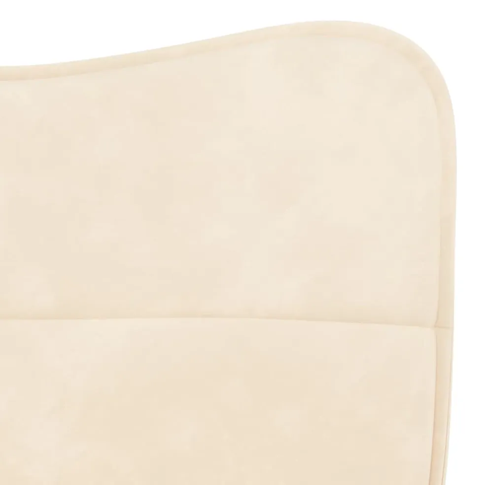 vidaXL Eetkamerstoelen 2 st fluweel crèmekleurig
