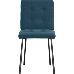 vidaXL Eetkamerstoelen 4 st fluweel blauw