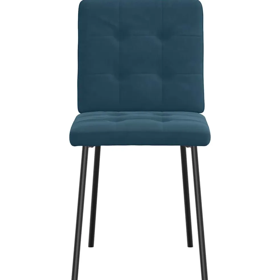 vidaXL Eetkamerstoelen 4 st fluweel blauw