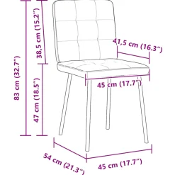 vidaXL Eetkamerstoelen 4 st fluweel blauw