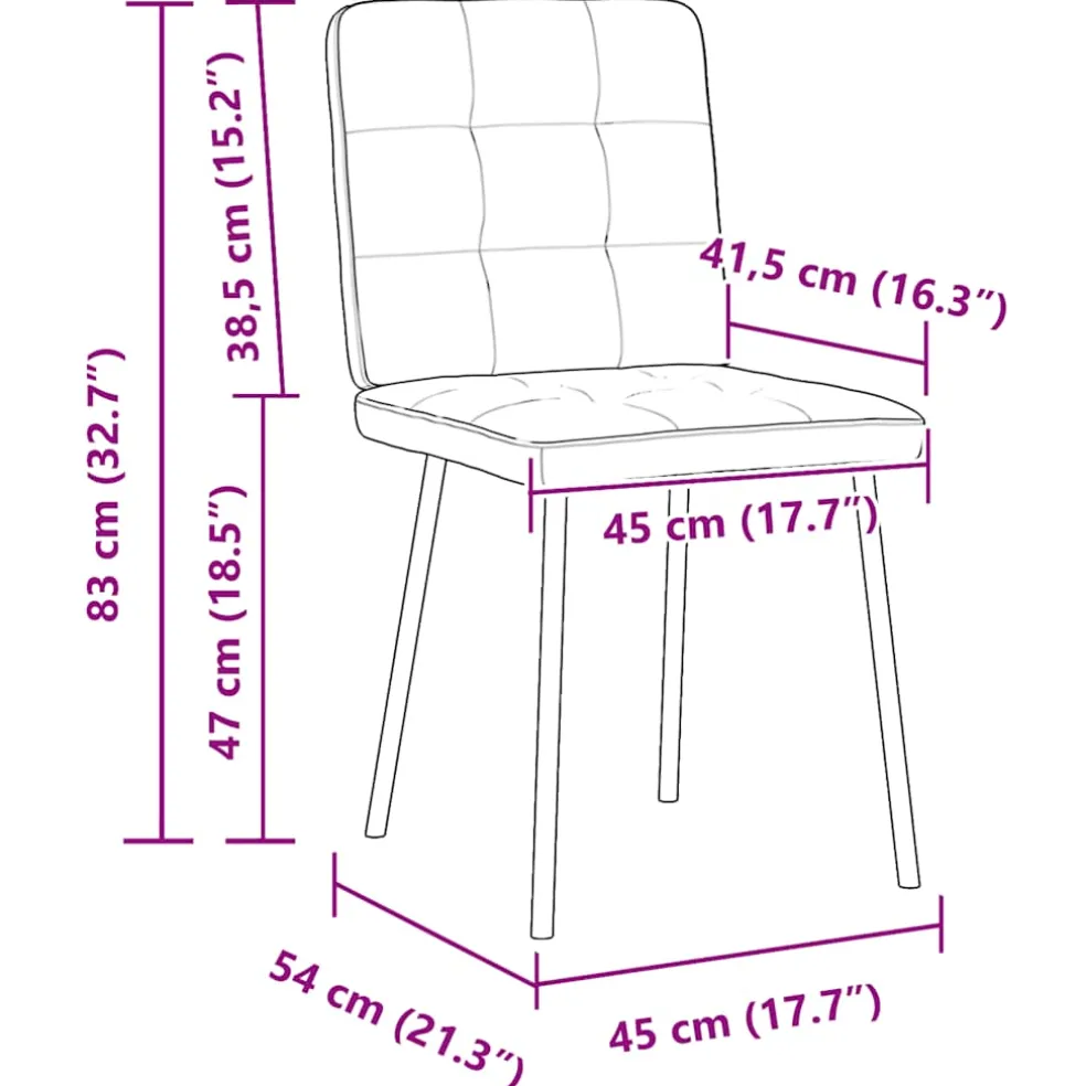 vidaXL Eetkamerstoelen 4 st fluweel blauw
