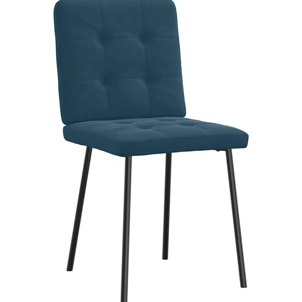 vidaXL Eetkamerstoelen 4 st fluweel blauw