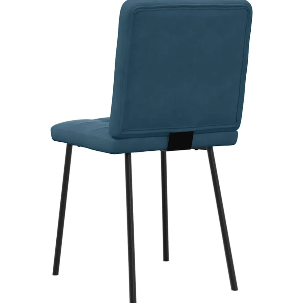 vidaXL Eetkamerstoelen 4 st fluweel blauw