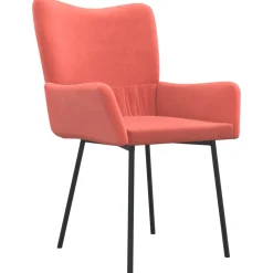 vidaXL Eetkamerstoelen 2 st fluweel roze