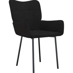 vidaXL Eetkamerstoelen 2 st fluweel zwart