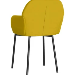 vidaXL Eetkamerstoelen 2 st fluweel geel