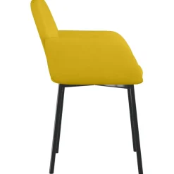 vidaXL Eetkamerstoelen 2 st fluweel geel