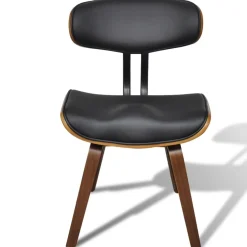 vidaXL Eetkamerstoelen 2 st gebogen hout en kunstleer