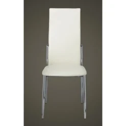 vidaXL Eetkamerstoelen 2 st kunstleer wit
