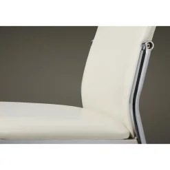 vidaXL Eetkamerstoelen 2 st kunstleer wit