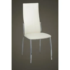 vidaXL Eetkamerstoelen 2 st kunstleer wit