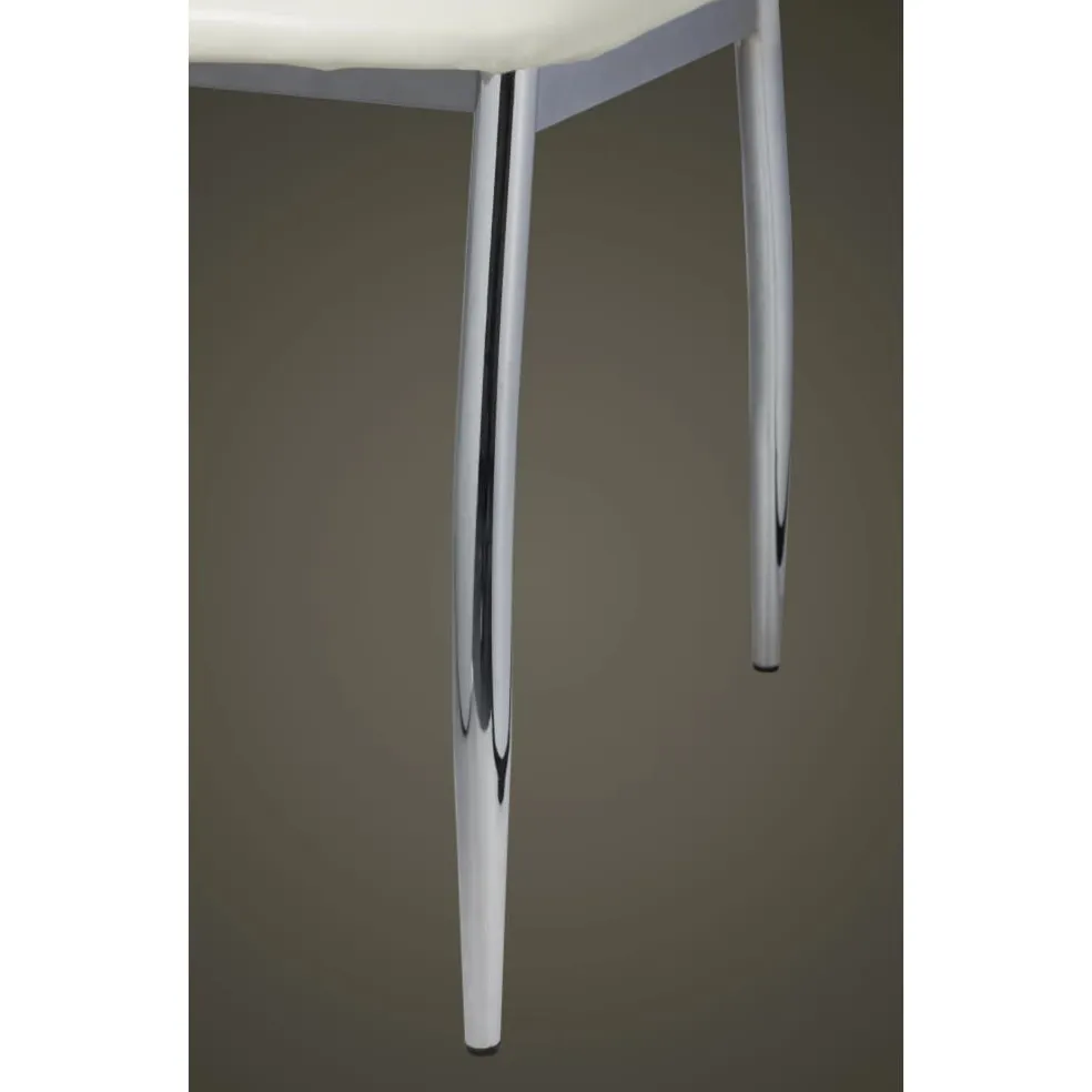 vidaXL Eetkamerstoelen 2 st kunstleer wit