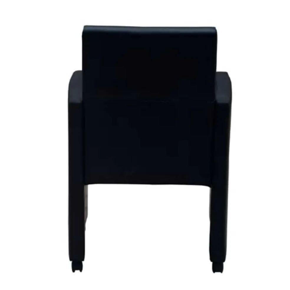 vidaXL Eetkamerstoelen 2 st kunstleer zwart