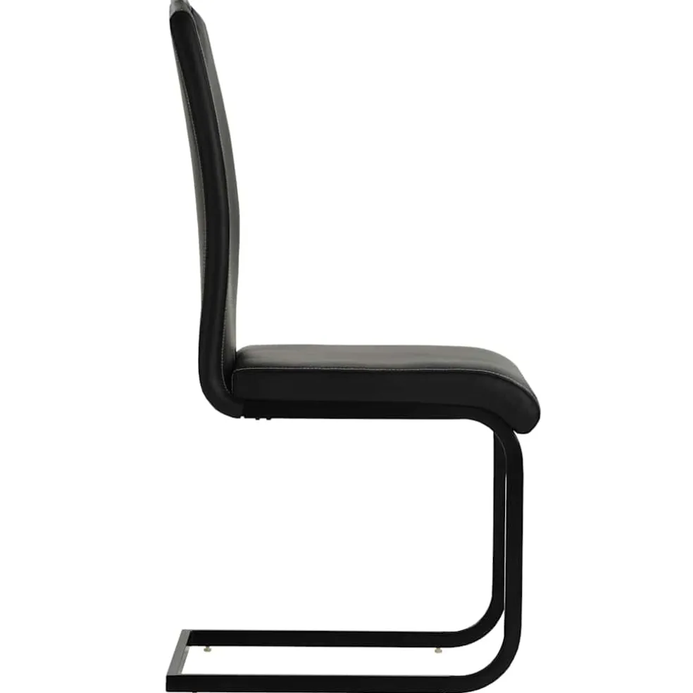 vidaXL Eetkamerstoelen 2 st kunstleer zwart