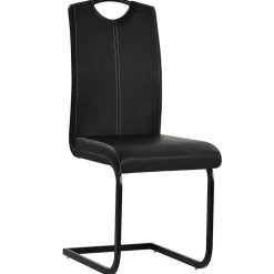 vidaXL Eetkamerstoelen 2 st kunstleer zwart